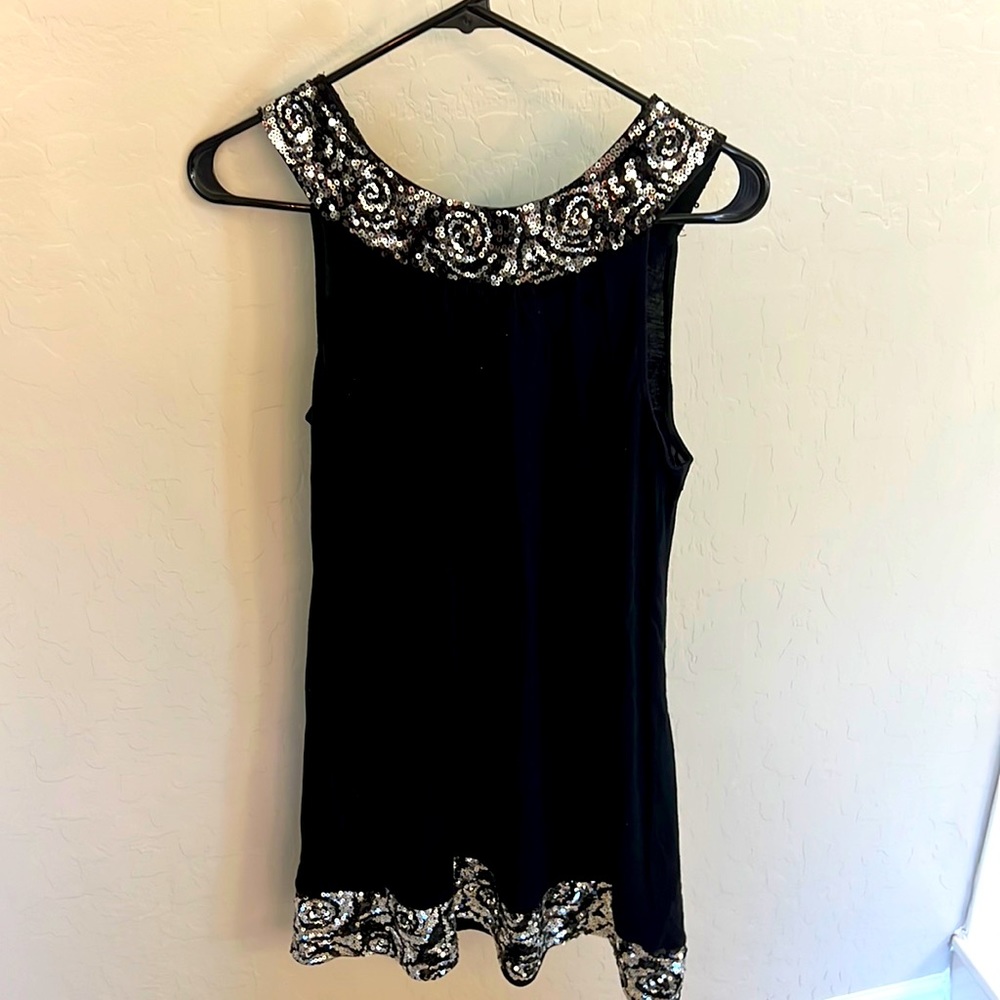 Express black and silver sparkling dress size M